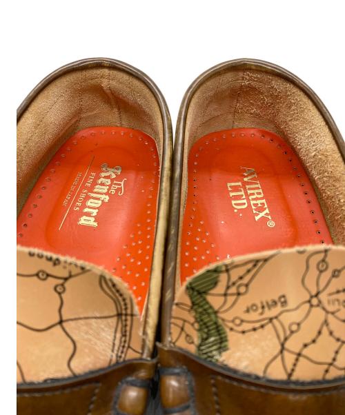 kenford（ケンフォード）kenford (ケンフォード) AVIREX (アヴィレックス) TANKSOLE LOAFERS ”ICON of FLIGHT” ブラウン サイズ:SIZE 26の古着・服飾アイテム