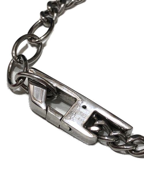 DIESEL（ディーゼル）DIESEL (ディーゼル) Dロゴ ラインストーン ブレスレット シルバー サイズ:下記参照の古着・服飾アイテム