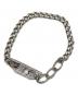 DIESEL（ディーゼル）の古着「Dロゴ ラインストーン ブレスレット」｜シルバー