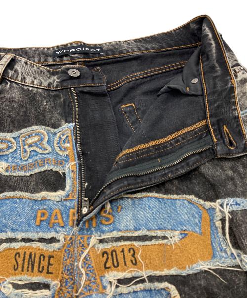 Y. PROJECT（ワイプロジェクト）Y. PROJECT (ワイプロジェクト) PARIS BEST PATCHデニム グレー サイズ:SIZE 30の古着・服飾アイテム