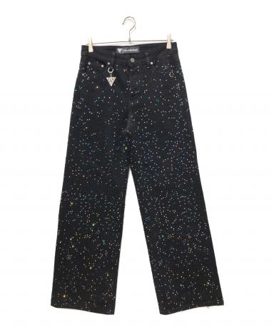 中古・古着通販】VALABASAS (バラバサス) ラインストーンフレアパンツ