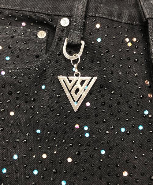 VALABASAS（バラバサス）VALABASAS (バラバサス) ラインストーンフレアパンツ ブラック サイズ:SIZE 30の古着・服飾アイテム