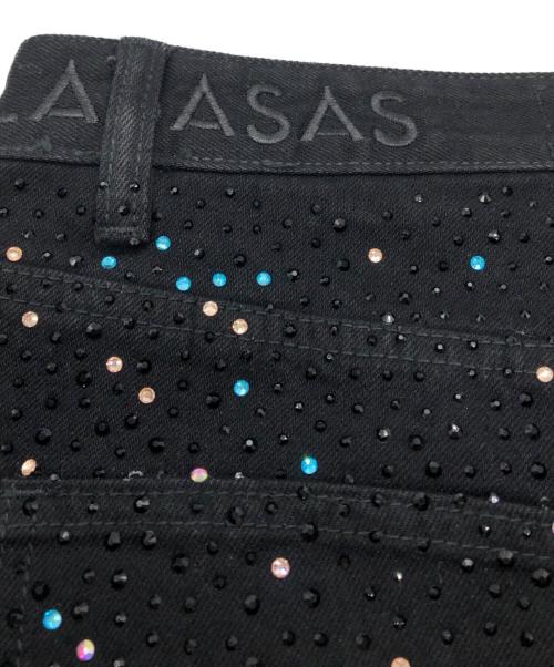 VALABASAS（バラバサス）VALABASAS (バラバサス) ラインストーンフレアパンツ ブラック サイズ:SIZE 30の古着・服飾アイテム