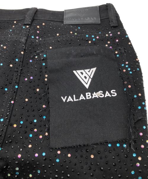 VALABASAS（バラバサス）VALABASAS (バラバサス) ラインストーンフレアパンツ ブラック サイズ:SIZE 30の古着・服飾アイテム