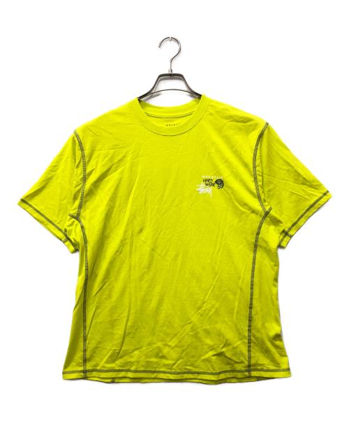 stussy（ステューシー）stussy (ステューシー) MOUNTAIN HARD WEAR (マウンテンハードウェア) コラボTシャツ イエロー サイズ:Sの古着・服飾アイテム