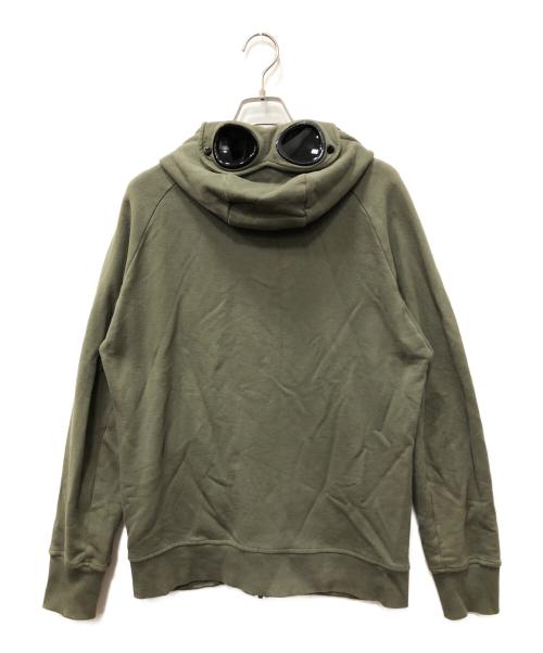 C.P COMPANY（シーピーカンパニー）C.P COMPANY (シーピーカンパニー) Diagonal Raised Fleece Goggle Zipped Hoodie グリーン サイズ:Lの古着・服飾アイテム