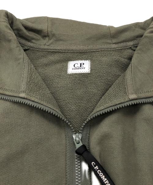 C.P COMPANY（シーピーカンパニー）C.P COMPANY (シーピーカンパニー) Diagonal Raised Fleece Goggle Zipped Hoodie グリーン サイズ:Lの古着・服飾アイテム