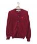 PLAY COMME des GARCONS（プレイコムデギャルソン）の古着「ハートロゴニットカーディガン」｜ボルドー