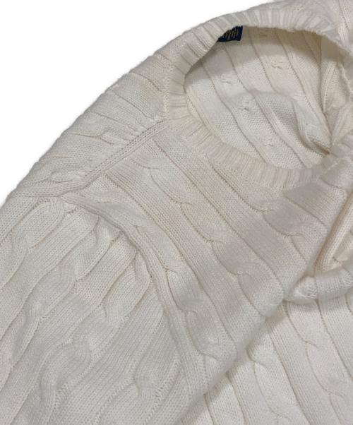 POLO RALPH LAUREN（ポロ・ラルフローレン）POLO RALPH LAUREN (ポロ・ラルフローレン) 半袖ケーブルニット ホワイト サイズ:Mの古着・服飾アイテム