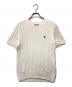 POLO RALPH LAUREN（ポロ・ラルフローレン）の古着「半袖ケーブルニット」｜ホワイト