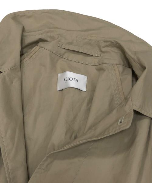 CIOTA（シオタ）CIOTA (シオタ) スビンコットン タイプライター バルマカンコート ベージュ サイズ:4の古着・服飾アイテム