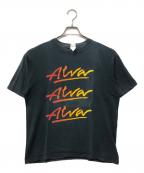Alva Skatesアルバ スケート）の古着「三段ロゴプリントTシャツ」｜ブラック