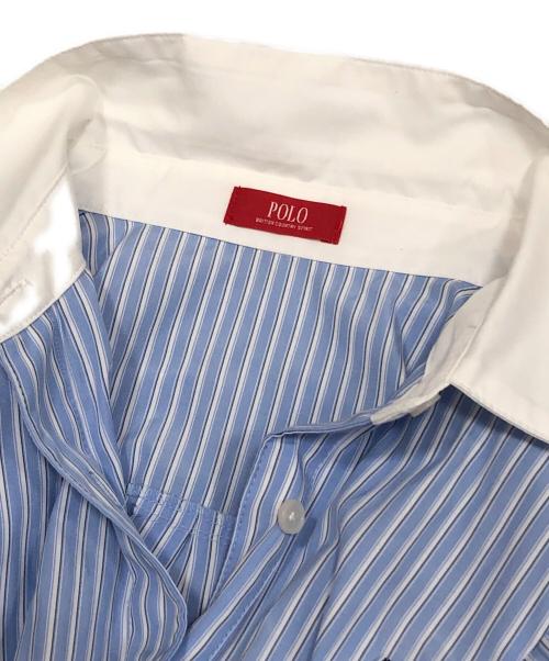 POLO（ポロ）POLO (ポロ) Rirandture (リランドチュール) フリルシャツワンピース ブルー サイズ:1の古着・服飾アイテム