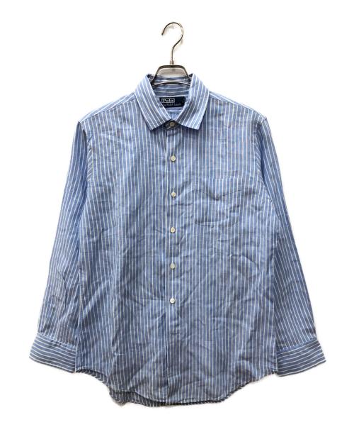 RALPH LAUREN（ラルフローレン）RALPH LAUREN (ラルフローレン) リネンストライプシャツ ブルー サイズ:Lの古着・服飾アイテム