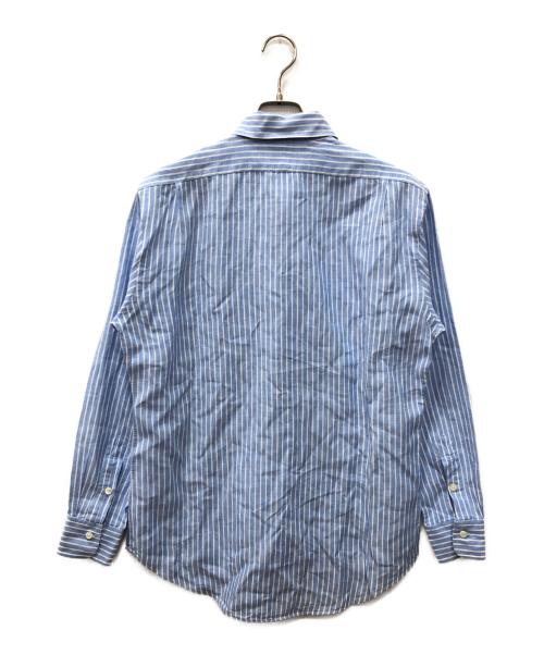 RALPH LAUREN（ラルフローレン）RALPH LAUREN (ラルフローレン) リネンストライプシャツ ブルー サイズ:Lの古着・服飾アイテム