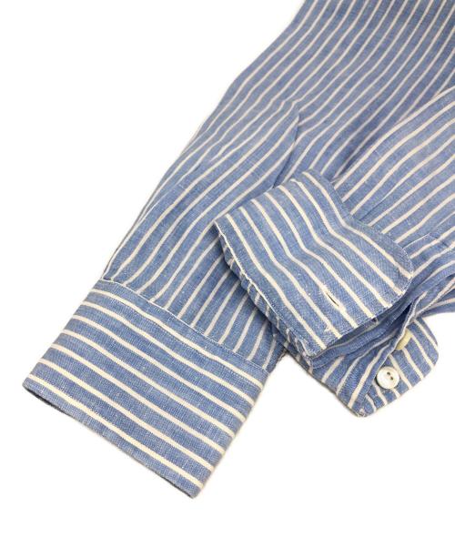 RALPH LAUREN（ラルフローレン）RALPH LAUREN (ラルフローレン) リネンストライプシャツ ブルー サイズ:Lの古着・服飾アイテム