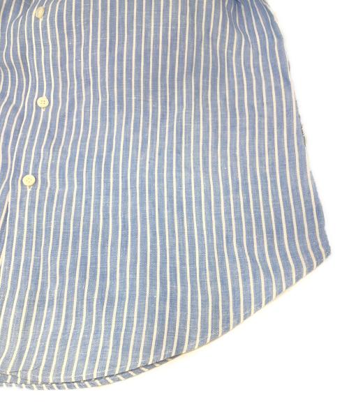 RALPH LAUREN（ラルフローレン）RALPH LAUREN (ラルフローレン) リネンストライプシャツ ブルー サイズ:Lの古着・服飾アイテム