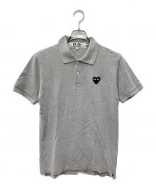 PLAY COMME des GARCONS（プレイコムデギャルソン）の古着「ハートワッペンポロシャツ」｜グレー
