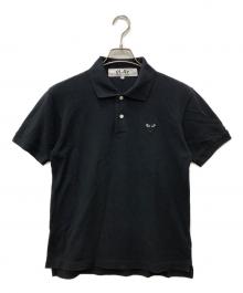 PLAY COMME des GARCONS（プレイコムデギャルソン）の古着「ハートワッペンポロシャツ」｜ブラック