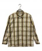 MARGARET HOWELLマーガレットハウエル）の古着「GRAPHIC CHECK COTTON」｜ベージュ×イエロー