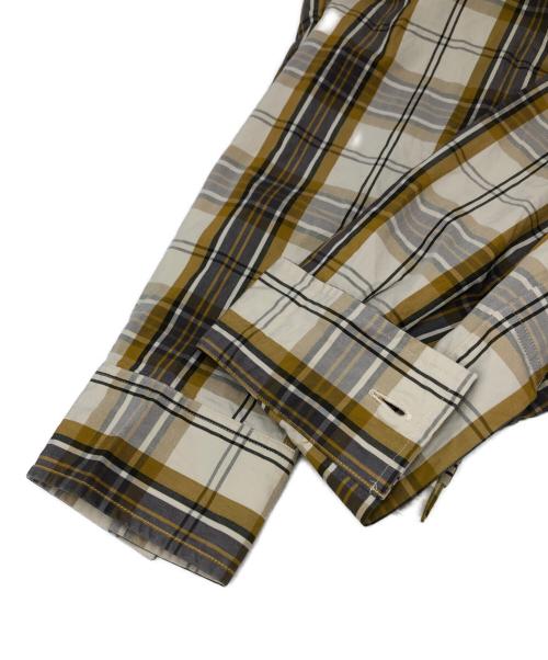 MARGARET HOWELL（マーガレットハウエル）MARGARET HOWELL (マーガレットハウエル) GRAPHIC CHECK COTTON ベージュ×イエロー サイズ:Mの古着・服飾アイテム
