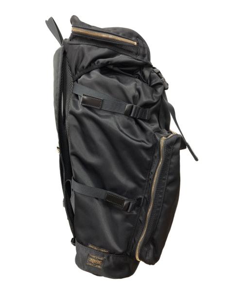 PORTER（ポーター）PORTER (ポーター) foot the coacher (フットザコーチャー) TOMORROW LAND (トゥモローランド) 別注MINIMAL BACK PACK ブラック×ゴールド サイズ:下記参照の古着・服飾アイテム