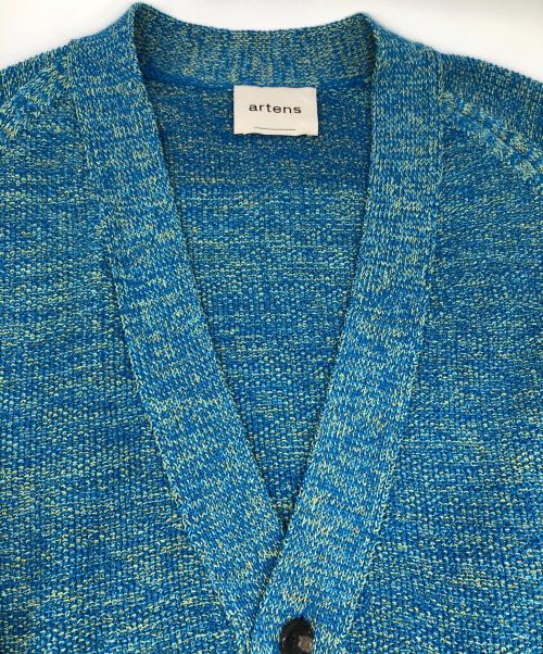 artens（アーテンス）artens (アーテンス) コットン ペーパー カーディガン スカイブルー サイズ:5の古着・服飾アイテム