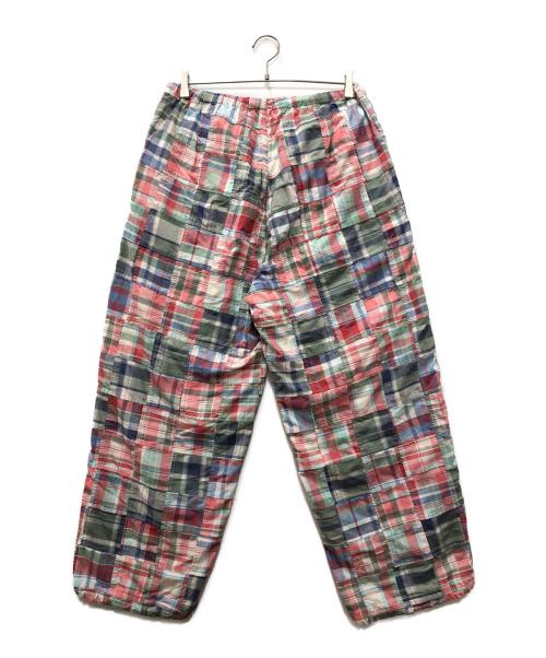 BEAMS PLUS（ビームスプラス）BEAMS PLUS (ビームスプラス) MIL Easy Patchwork Madras イージーパンツ ピンク×ブルー サイズ:Mの古着・服飾アイテム