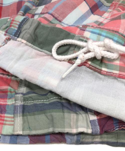 BEAMS PLUS（ビームスプラス）BEAMS PLUS (ビームスプラス) MIL Easy Patchwork Madras イージーパンツ ピンク×ブルー サイズ:Mの古着・服飾アイテム