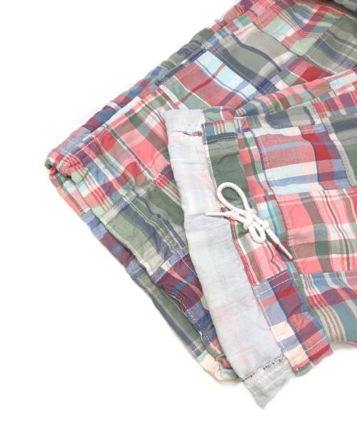 BEAMS PLUS（ビームスプラス）BEAMS PLUS (ビームスプラス) MIL Easy Patchwork Madras イージーパンツ ピンク×ブルー サイズ:Mの古着・服飾アイテム