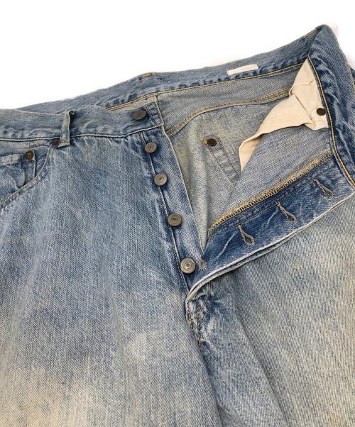 COMOLI（コモリ）COMOLI (コモリ) ブリーチ加工5ポケットデニムパンツ ブルー サイズ:2の古着・服飾アイテム