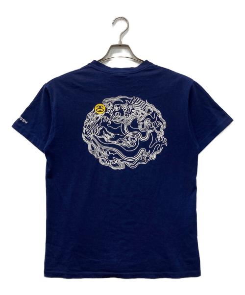 stussy（ステューシー）stussy (ステューシー) 陰陽ドラゴンTシャツ ネイビー サイズ:Mの古着・服飾アイテム