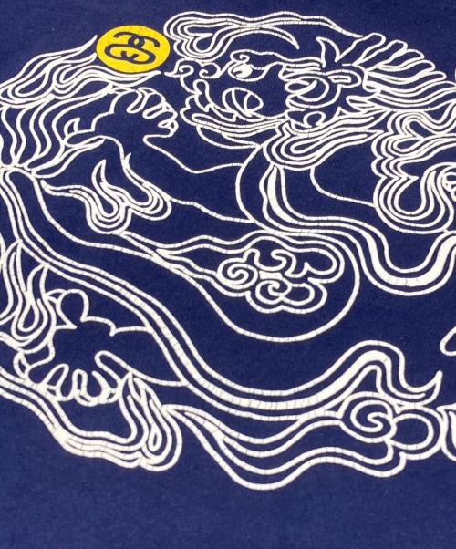 stussy（ステューシー）stussy (ステューシー) 陰陽ドラゴンTシャツ ネイビー サイズ:Mの古着・服飾アイテム