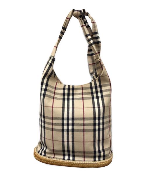 BURBERRY（バーバリー）BURBERRY (バーバリー) ノバチェックキャンバスショルダーバッグ ベージュ サイズ:下記参照の古着・服飾アイテム