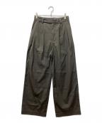 MARGARET HOWELLマーガレットハウエル）の古着「SOFT BRUSHED COTTON TWILL ワイドパンツ」｜ブラウン
