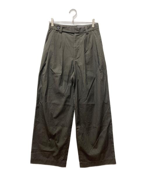 MARGARET HOWELL（マーガレットハウエル）MARGARET HOWELL (マーガレットハウエル) SOFT BRUSHED COTTON TWILL ワイドパンツ ブラウン サイズ:2の古着・服飾アイテム