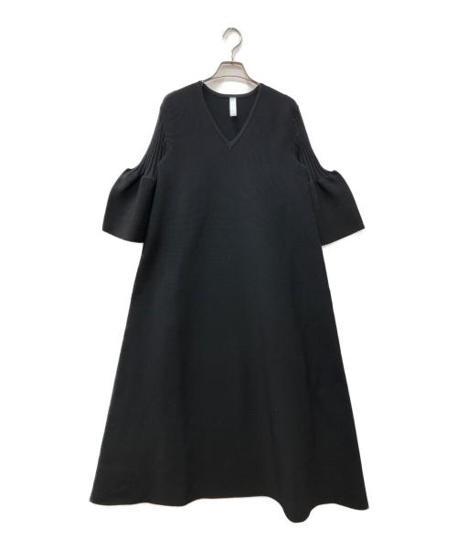 CFCL（シーエフシーエル）CFCL (シーエフシーエル) POTTERY SHORT BELL SLEEVE FLARE DRESS ブラック サイズ:3の古着・服飾アイテム