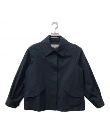 MARGARET HOWELL（マーガレットハウエル）の古着「HIGH DENSE COTTON POPLIN ハーフコート」｜ネイビー