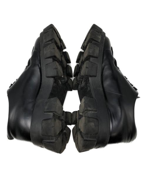 PRADA（プラダ）PRADA (プラダ) モノリス ブラッシュドレザー レースアップシューズ ブラック サイズ:UK6の古着・服飾アイテム