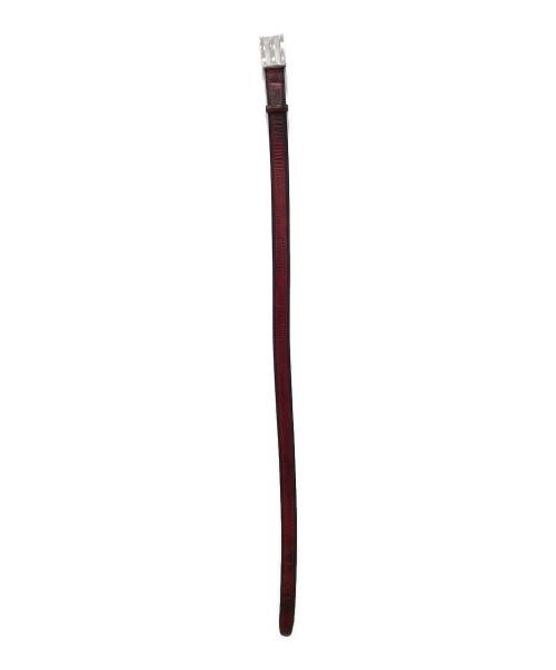 Berluti（ベルルッティ）Berluti (ベルルッティ) スクエアバックル クラシックレザーベルト レッド サイズ:90-36の古着・服飾アイテム