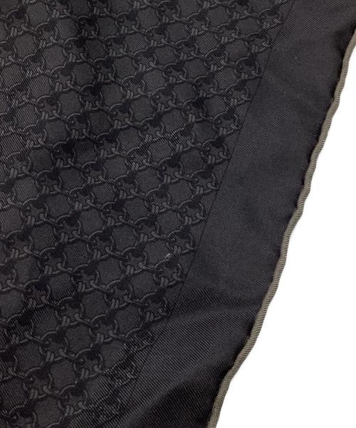 HERMES（エルメス）HERMES (エルメス) シルクポケットチーフ ブラック×グレー サイズ:下記参照の古着・服飾アイテム