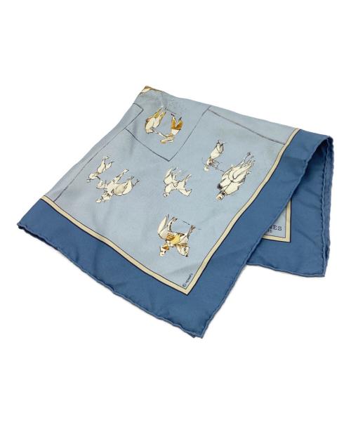 HERMES（エルメス）HERMES (エルメス) カレ45 VOYAGE AU NIGER/ニジェールへの旅 ブルー サイズ:下記参照の古着・服飾アイテム