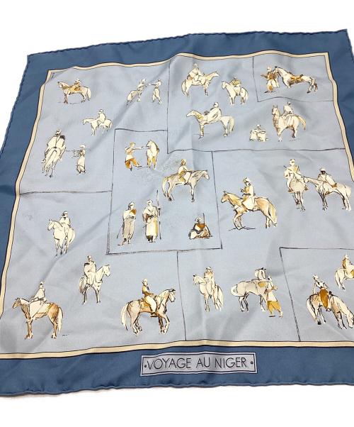 HERMES（エルメス）HERMES (エルメス) カレ45 VOYAGE AU NIGER/ニジェールへの旅 ブルー サイズ:下記参照の古着・服飾アイテム