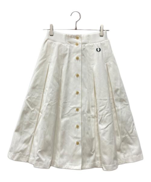 FRED PERRY（フレッドペリー）FRED PERRY (フレッドペリー) プリーツ バック スカート ホワイト サイズ:UK8の古着・服飾アイテム
