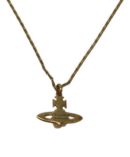 Vivienne Westwood（ヴィヴィアンウエストウッド）Vivienne Westwood (ヴィヴィアンウエストウッド) Pink rose mini necklece ゴールドの古着・服飾アイテム