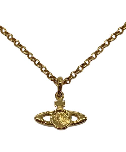 Vivienne Westwood（ヴィヴィアンウエストウッド）Vivienne Westwood (ヴィヴィアンウエストウッド) Mini Bas Relief ネックレス ゴールドの古着・服飾アイテム