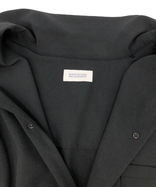 MACKINTOSH PHILOSOPHY（マッキントッシュ フィロソフィー）MACKINTOSH PHILOSOPHY (マッキントッシュ フィロソフィー) ドライフラットストレッチシリーズ オープンカラーシャツ ブラック サイズ:40の古着・服飾アイテム