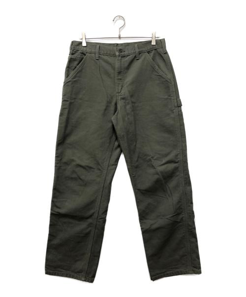 CarHartt（カーハート）CarHartt (カーハート) チェックネルライニングペインターパンツ カーキ サイズ:33×30の古着・服飾アイテム