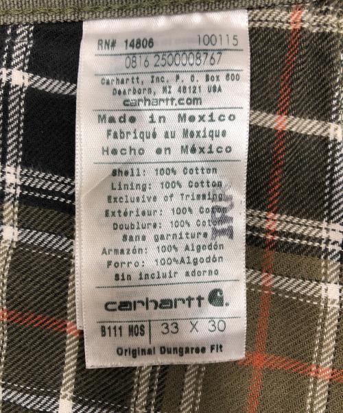 CarHartt（カーハート）CarHartt (カーハート) チェックネルライニングペインターパンツ カーキ サイズ:33×30の古着・服飾アイテム