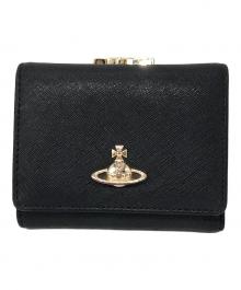 Vivienne Westwood（ヴィヴィアンウエストウッド）の古着「がま口3つ折り財布」｜ブラック